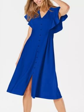 Calvin Klein Royal Blue Midi Dress EUC Size 2